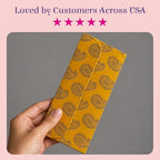 LoveNspire Brocade Fabric Money Envelopes (7.5 x 3.5 Inch) Decorative Paisley Pattern Shagun Lifafa for Indian Wedding, Birthday | Cash Gift Holder & Home Savings Organizer Yellow/Pack of 10 - Image 7