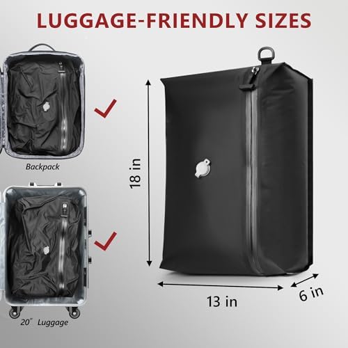SUOCO Travel Pack Vacuum Kit, Vacuum Seal Bags for Clothing Travel with Cordless Pump, Carry-on Size Compression Packing Cubes for Luggage Suitcase Backpack, 2 Small - Image 5
