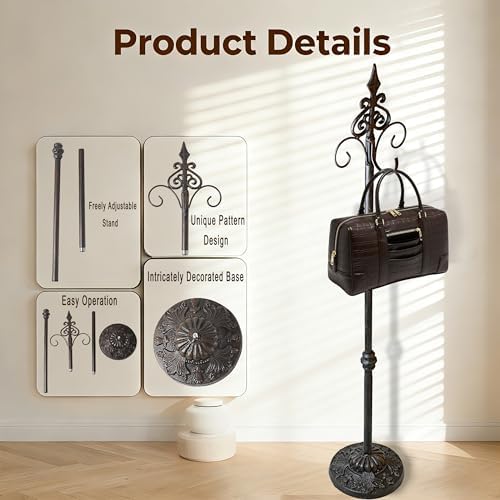 Display Stand for Wreath Handbag Purse Standing Metal Wreath Hanger Holder - Image 7