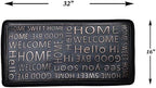 Art & Artifact Rubber Boot Tray Wet Shoe Tray for Entryway Indoor Outdoor Snow Boot Mat Extra Large Shoe Tray 32" x 16", Black, Hello Goodbye - Image 2