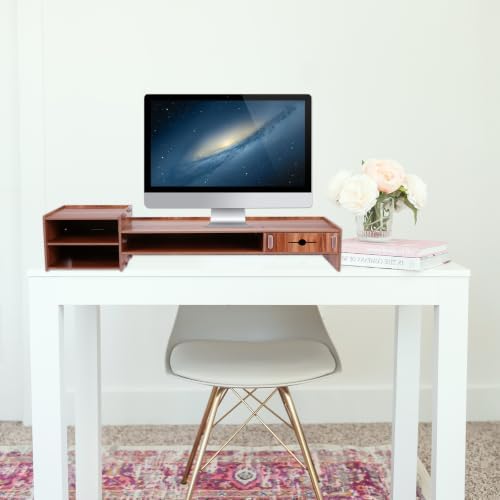 Desktop Monitor Stand Riser with Storage Board for Office - Image 5