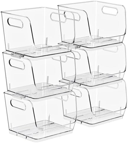 Sorbus Clear Pantry Organizer with Stackable Storage Bins, Open Front by Sorbus