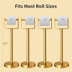 YUMORE Heavy Duty Toilet Paper Holder Stand, Extra-Weighted Base No Tipping - Image 4