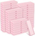 Fainne 80 Pieces Back to School Plastic Pencil Boxes Pencil Case Bulk Frosted Clear Multi Colored Pens Holder Stackable Container with Lid & Snap for Stationery Office Classroom(Pink) by Fainne