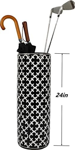 24''H Porcelain Ceramic Umbrella Stand Umbrella Holder - Image 4