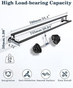 Alise Double Towel Bar Black,32 Inch Towel Racks for Bathroom Wall Mounted - Image 2