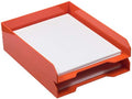 JAM PAPER Stackable Paper Trays - Orange - Desktop Document, Letter, & File Organizer Tray - 2/Pack by JAMPaper