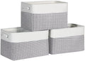 Fabric Storage Bins for Shelves, Rectangle Storage Basket, 3 Pack by Kntiwiwo