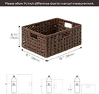 GRANNY SAYS Wicker Storage Baskets for Shelves, Plastic Brown Basket,1-Pack - Image 2