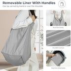 STO STO Laundry Hamper, 90L Rolling Laundry Sorter Cart with Removable and Washable Liner Bag, Clothes Hamper with Wheels and Metal Handle for Laundry Room and Bedroom, Gray - Image 5