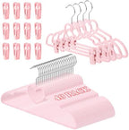 Tessco for you 20 Pcs Velvet Clothes Hangers with 20 Pcs Clips Non Slip by Tessco