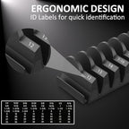 DEHOYI 80 pcs Modular Wrench Organizers for Tool Drawers - Wrench Rack with Metric & SAE Labels, Perfect Tool Storage Holder. Gift for father, brother and boyfriend (No Magnet, Black) - Image 5