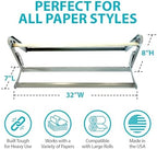 30 Inch Paper Roll Dispenser with Cutter, Desktop or Wall Mount Set Up - Image 2