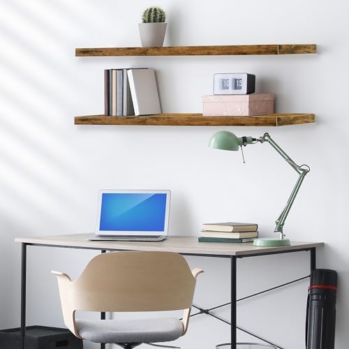 Sorbus Floating Shelves for Wall Storage (48 Inch, 2 Pack, Rustic Brown) - Image 5