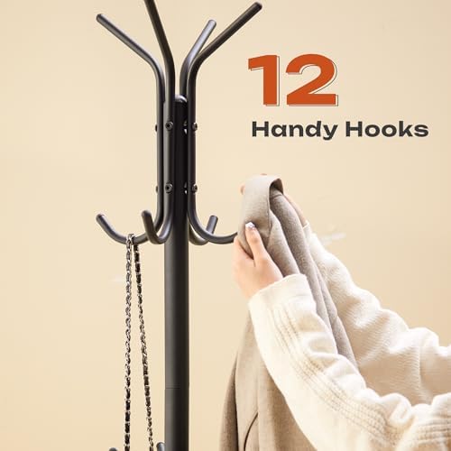 GHWIE Freestanding Coat Rack Stand with Umbrella Holder and Hat Hanger Organizer Rack - Image 4
