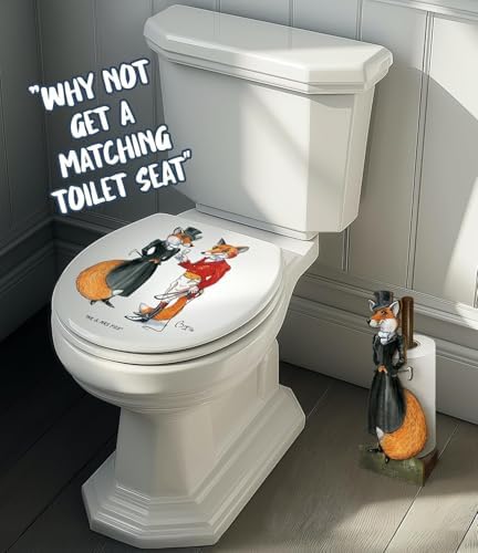 British Fun Toilet Roll Storage & Kitchen Towel Holder Wooden Stand | Horse Riding Artwork Gift | Novelty Kitchen & Bathroom Decor & Accessories | A Standout Piece of Functional Equestrian Decor. - Image 6