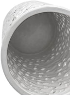 Red Lantern 20" Bamboo Lattice White Porcelain Umbrella Stand - Image 4