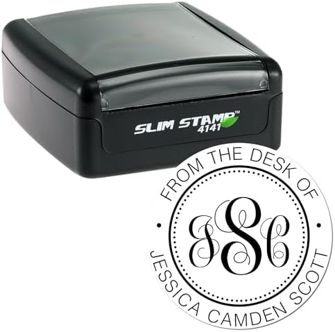 Customized Portable Pre-Inked Classic Monogram Personalized Library Stamp for Islamic Bookstore Owners - Customized Library Stamper - Personalized Library Stamper for Book Collections and Gifts - Image 2