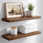 Homeforia 20 Inch Floating Shelves, High-End Solid Pine Wood, Set of 3 by Homeforia