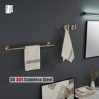 JQK Champagne Bronze Towel Bar, 20.5 Inch 304 Stainless Steel Thicken 0.8mm Towel Rack Bathroom, Towel Holder Wall Mount, Useable Length 18 Inch, TB110L18-CB - Image 6