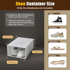 24-Pack Clear Plastic Shoe Boxes, Stackable Foldable Shoe Storage Containers with Lids for Closet Organization - Image 5