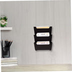 Sewroro Wall Hanging File Organizer for Receipts and Mail, Plastic Coffee - Image 7