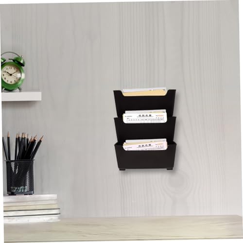 Sewroro Wall Hanging File Organizer for Receipts and Mail, Plastic Coffee - Image 7