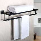 Alise Double Towel Rack for Bathroom Wall Mounted 24 Inch,Matte Black by Alise