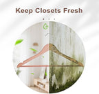 HOUSE DAY 30 Pack Cedar Hangers for Closet, Cedar Wood Hangers with Rings - Image 5