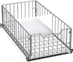 Simple Houseware Pull-Out Cabinet Sliding Basket, 17.2Dx9.7Wx5H, Chrome by SimpleHouseware