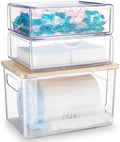 3Pcs Extra Large Laundry Room Organization and Storage, Stackable Storage Drawers, Trash Bag Holder Under Sink, Garbage Bag Dispenser Roll Holder for Vanity, Bathroom,Cabinet,Desk Organization by YAFFWA