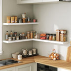 RALGEND Floating Shelves for Wall, 31.5" Long Wall Shelf Set of 3 with Invisible Brackets, Hanging Shelves Farmhouse Home Decor for Bathroom, Living Room, Bedroom, White 8301BJP3WT - Image 2