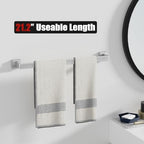 10-Pieces Brushed Nickel Bathroom Accessories Set 23.6 Inch Towel Bar Set. - Image 3