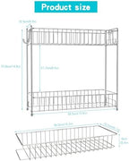 YQh 2-Tier Bathroom Storage Organizer Rack, Stainless Steel Shower Caddy, Counter and Vanity Shelf - Image 2