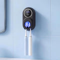 Toothbrush Holders for Bathroom, Toothbrush Sanitizer Holder Tooth Brush Wall-Mounted Cleaner Organizer Auto-Inductive Cover, Air Drying Fits Most Electric, Manual, Kids’ Toothbrushes - Black by Unknown
