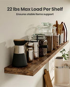 Amada 35.4" Floating Shelves for Wall Decor & Storage, Set of 3, Brown - Image 5
