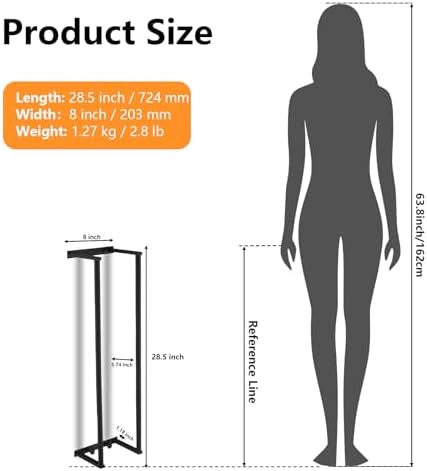 BWE Matte Black Towel Racks for Bathroom 28" Towel Holder for Rolled Towels - Image 6
