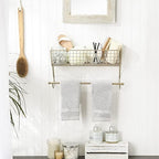 DII Rustic Bathroom Décor, Metal Storage, Large Towel Bar, Gold - Image 4