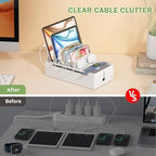 Pezin & Hulin Charger Station Organizer, No Power Charging Supply-White - Image 3
