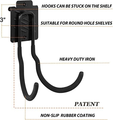 Wallmaster Boltless Shelving Hooks for 1.5 inch Keyhole Shelving Unit 7 Pcs - Image 2