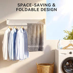 Wall Mounted Clothes Drying Rack - Heavy Duty 5-Rod Retractable Clothing Drying Rack, 60LBS Capacity Tiered Laundry Hanger, Large Foldable Dryer Racks for Indoor - Image 5