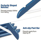 TOPIA HANGER Premium Wooden Hangers 16 Pack Blue/White Coat Hangers - Image 3