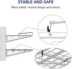 FLEXIMOUNTS 2-Pack 1x3 ft Garage Wall Shelving, Include 8 Bike Hooks, Black - Image 6