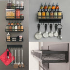 Houseify Spice Float Magnetic Spice Racks, Set of 4, Black by Houseify