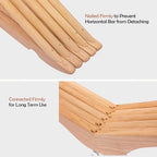 Wooden Hangers 30 Pack, Wood Hangers with Extra Smooth Finish - Image 4
