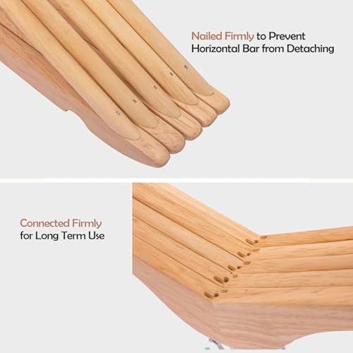 Wooden Hangers 30 Pack, Wood Hangers with Extra Smooth Finish - Image 4