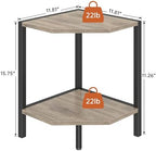 Creso hom Corner Shelf Stand, 2 Tier Industrial Corner Bookshelf - Image 3