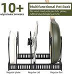 ROOHUA Pot and Pan Lid Organizer Rack for Under Cabinet, 12"-23" Expandable - Image 3