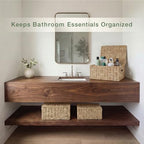 Set of 3 Seagrass Storage Baskets with Lid - Image 3