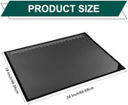 Colingmill 24 x 19 Inch Black Desk Pad with Clear Ruler Overlay - Image 2